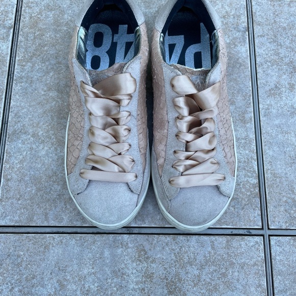 p448 john pink python snakeskin print sneakers - Picture 4 of 16